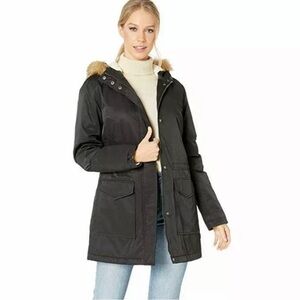 Levi's Women Sherpa Quilted Parka Utility Jacket Shacket Fur Hood Size 3X Plus